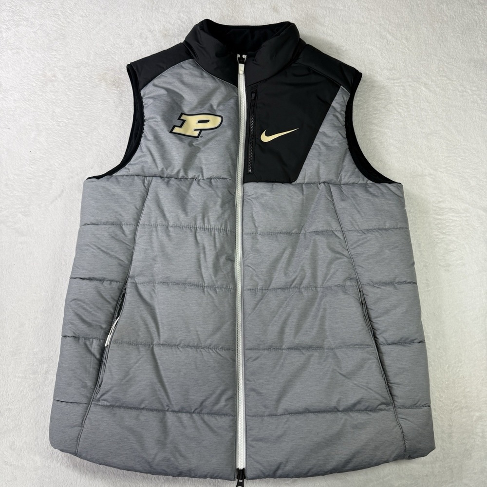 Nike Purdue Vest Sideline Hyperwarm Puffer Insulated Jacket Quilted Men's Medium